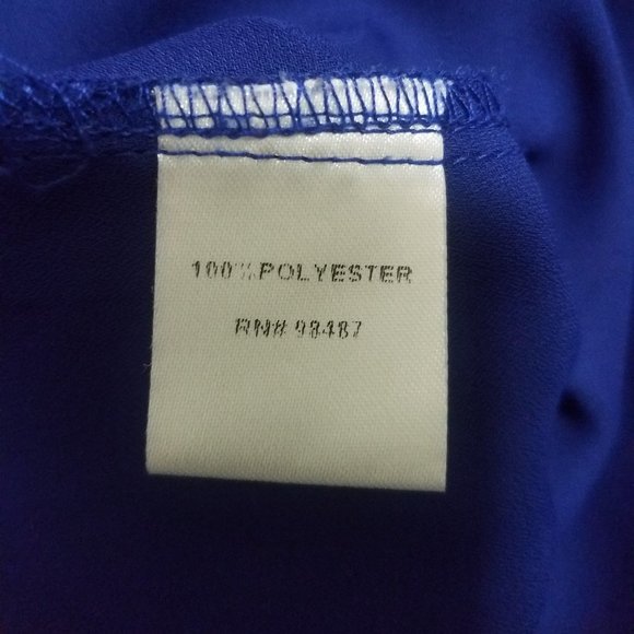 Landa Cobalt Blue Blouse 1X EUC - Picture 5 of 5